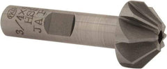 Interstate - 3/4" Large x 5/16" Small Diam, 3/8" Width of Cut, 90° Included Angle, High Speed Steel Face Angle Cutter - 3/8" Shank Diam, 1-15/16" Overall Length, Weldon Flat - All Tool & Supply