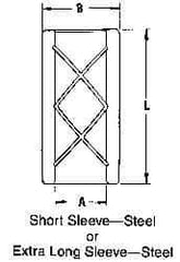 Dayton Lamina - 1-3/4" ID, 3" OAL, Steel, Extra Long, Die & Mold Solid Sleeve - 2-1/4" OD - All Tool & Supply