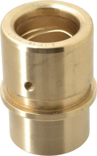 Dayton Lamina - 1-1/2" ID x 3-3/16" OAL, Bronze, Die & Mold Shoulder Bushing - Shoulder, 2.19" Bottom OD, 2" Top OD, 2.345" Collar OD, 2" Under Collar, 1-3/16" Above Collar - All Tool & Supply