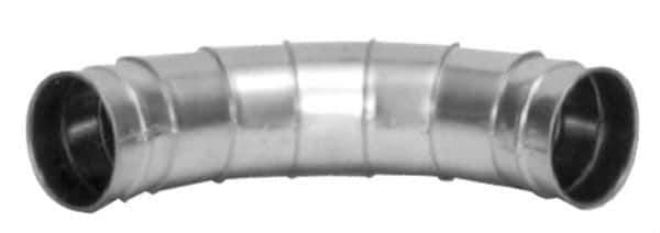 Made in USA - 8" ID Galvanized Duct Fitting - 18-1/4" Long, 24 Gage - All Tool & Supply