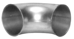 Made in USA - 4" ID Galvanized Duct 60° Elbow - 7.45" Long, 22 Gage - All Tool & Supply