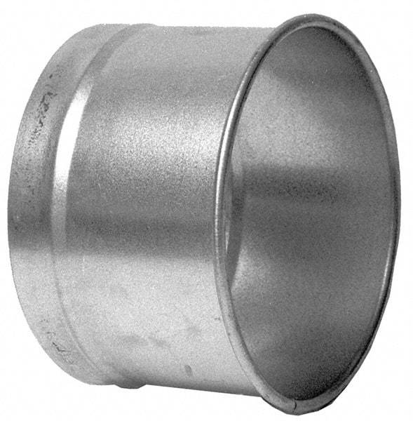 Made in USA - 8" ID Galvanized Duct Hose Adapter - 4" Long, 22 Gage - All Tool & Supply