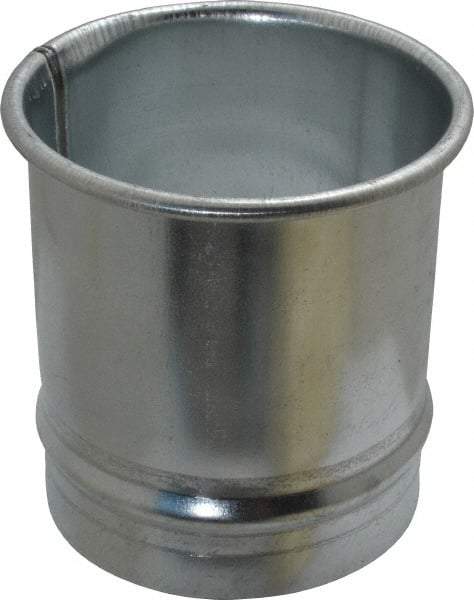 Made in USA - 4" ID Galvanized Duct Hose Adapter - 4" Long, 24 Gage - All Tool & Supply