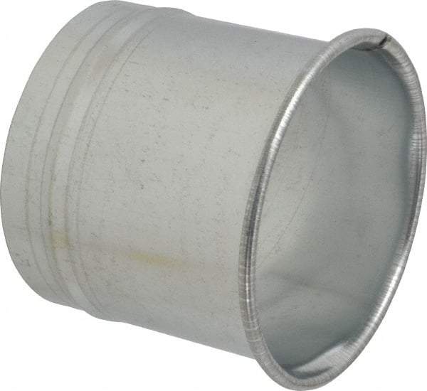 Made in USA - 5" ID Galvanized Duct Hose Adapter - 4" Long, 24 Gage - All Tool & Supply