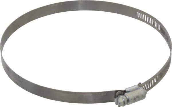 Made in USA - 6-1/2" ID Stainless Steel Duct Hose Clamp - 1/2" Long - All Tool & Supply