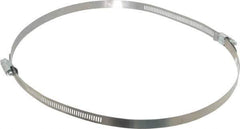 Made in USA - 8-1/2" ID Stainless Steel Duct Hose Clamp - 1/2" Long - All Tool & Supply