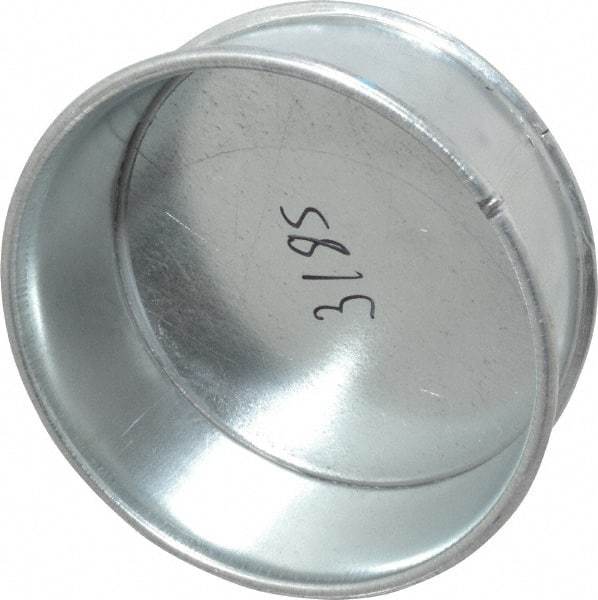 Made in USA - 6" ID Galvanized Duct End Cap - 2" Long, 24 Gage - All Tool & Supply