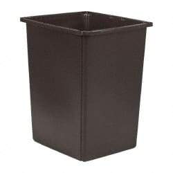 Rubbermaid - 56 Gal Brown Rectangle Trash Can - Polyethylene, 31-1/8" High x 25-1/2" Long x 22-3/4" Wide - All Tool & Supply