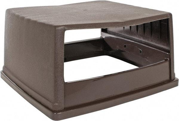 Rubbermaid - Rectangle Lid for Use with 56 Gal Rectangular Trash Cans - Brown, Polyethylene, For Glutton Trash Cans - All Tool & Supply