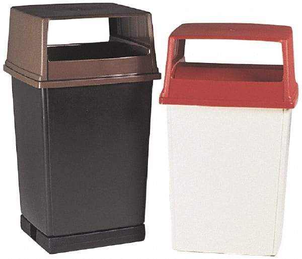 Rubbermaid - Rectangle Lid for Use with 56 Gal Rectangular Trash Cans - Red, Polyethylene, For Glutton Trash Cans - All Tool & Supply