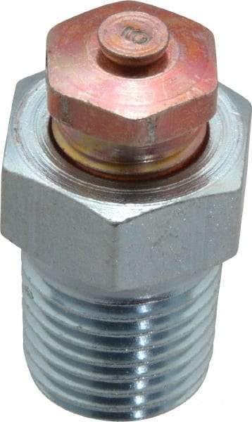 LDI Industries - 1/4-18 Thread, 1 to 5 psi Relief Pressure, Steel, Relief Vent - 1-1/8" High, 15.75mm Hex Flats Diam - All Tool & Supply