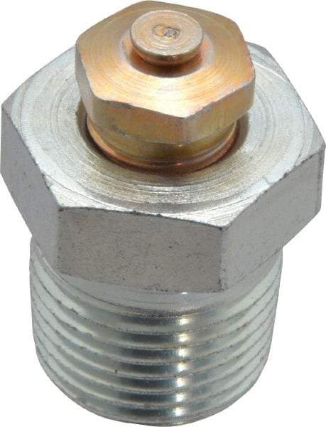 LDI Industries - 3/8-18 Thread, 1 to 5 psi Relief Pressure, Steel, Relief Vent - 1-3/16" High, 19.05mm Hex Flats Diam - All Tool & Supply