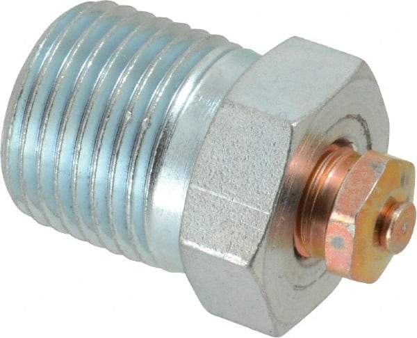 LDI Industries - 1/2-14 Thread, 1 to 5 psi Relief Pressure, Steel, Relief Vent - 1-3/8" High, 22.35mm Hex Flats Diam - All Tool & Supply