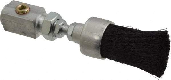 LDI Industries - 1" Width/Diam, PTF Thread Oil Reservoir Lubrication Brushes - 1-5/8" Bristle Length, 250°F, 3-5/8" Length Under Mounting Thread, Straight Shank - All Tool & Supply