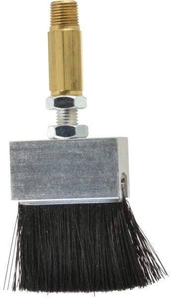 LDI Industries - 1-1/2" Long Brush, 1-1/2" Width/Diam, PTF Thread Oil Reservoir Lubrication Brushes - 1-5/32" Bristle Length, 250°F, 2-3/8" Length Under Mounting Thread, Straight Shank - All Tool & Supply