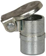 Gits - Steel, Zinc Plated, Beaded Drive One Piece, Straight Oil Hole Cover - 0.253-0.255" Drive Diam, 1/4" Drive-In Hole Diam, 5/32" Drive Length, 13/32" Overall Height - All Tool & Supply