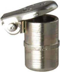 Gits - Steel, Zinc Plated, Beaded Drive One Piece, Straight Oil Hole Cover - 0.315-0.317" Drive Diam, 5/16" Drive-In Hole Diam, 7/32" Drive Length, 1/2" Overall Height - All Tool & Supply