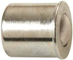 Gits - Steel, Zinc Plated, Plain Drive One Piece, Ball Valve Oil Hole Cover - 0.441-0.443" Drive Diam, 7/16" Drive-In Hole Diam, 15/32" Drive Length, 17/32" Overall Height - All Tool & Supply