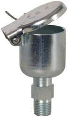 Gits - 11/32 Ounce Capacity, 1/8-27 Thread, Steel, Zinc Plated, Brazed Body Oil Cup - 1-29/32" High, 5/16" Thread Length, Gravity Feed - All Tool & Supply