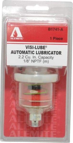 Alemite - 1.22 Ounce Reservoir Capacity, 1/8 NPTF Thread, Steel, Spring-Loaded, Grease Cup and Lubricator - -40 to 65.56°C Operating Temp, 0.15 to 0.24 Bar Operating Pressure - All Tool & Supply