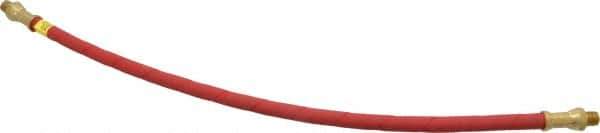 Alemite - 18" Long, 4,800 psi Operating Pressure, Elastomeric Grease Gun Hose & Coupler Assembly - 1/8 NPTF, 12,000 psi Burst Pressure - All Tool & Supply