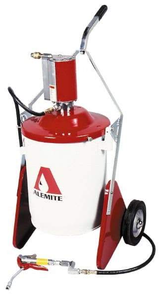 Alemite - Grease Lubrication 4.5 Lb/min Flow Steel, Aluminum, Stainless Steel Air-Operated Pump - For 70 Lb Container - All Tool & Supply