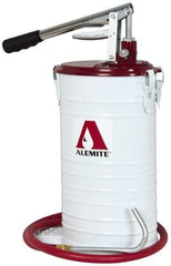 Alemite - Oil & Grease Lubrication 1 Strokes/oz Flow Steel, Aluminum & Stainless Steel Lever Hand Pump - For 25 Lb Container - All Tool & Supply