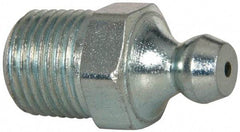 Alemite - 30° Head Angle, 1/8 NPTF Steel Leakproof Grease Fitting - 7/16" Hex, 1-7/32" Overall Height, 25/64" Shank Length, 5,000 Operating psi, Zinc Plated Finish - All Tool & Supply