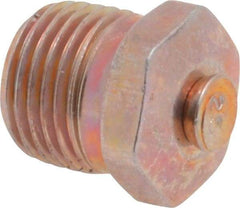 Alemite - 1/8 Thread, 15 to 25 psi Relief Pressure, Steel, Zinc Plated, Relief Vent - 7/16" Hex Flats Diam - All Tool & Supply