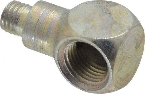 Alemite - 90° Head Angle, Grease Fitting Adapter - 1-1/32" Overall Height, 7/32" Shank Length - All Tool & Supply