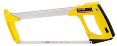 Stanley - 12" Hacksaw - 4-1/2" Throat Depth, Contoured Aluminum D-Style Handle - All Tool & Supply