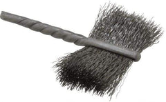 Osborn - 1-1/4" Diam Flat Steel Tube Brush - 0.005" Filament Diam, 5/8" Brush Length, 2-1/4" OAL, 1/8" Diam Shank - All Tool & Supply