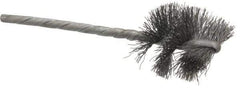 Osborn - 1" Diam Helical Steel Tube Brush - 0.008" Filament Diam, 1" Brush Length, 3-1/2" OAL, 1/8" Diam Shank - All Tool & Supply