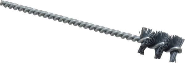 Osborn - 0.64" Diam Helical Nylon Tube Brush - 1" Brush Length, 5" OAL, 0.169" Diam Shank - All Tool & Supply