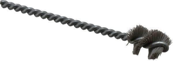 Osborn - 0.765" Diam Helical Nylon Tube Brush - 1" Brush Length, 5" OAL, 0.228" Diam Shank - All Tool & Supply