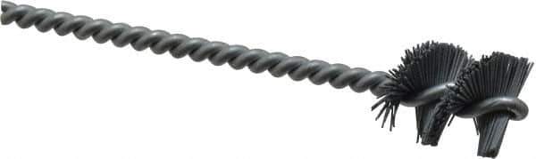 Osborn - 0.89" Diam Helical Nylon Tube Brush - 1" Brush Length, 5" OAL, 0.228" Diam Shank - All Tool & Supply