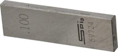 SPI - 0.1" Rectangular Steel Gage Block - Accuracy Grade 0, Includes NIST Traceability Certification - All Tool & Supply