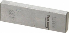 SPI - 0.133" Rectangular Steel Gage Block - Accuracy Grade 0, Includes NIST Traceability Certification - All Tool & Supply