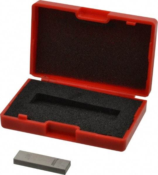 SPI - 0.138" Rectangular Steel Gage Block - Accuracy Grade 0, Includes NIST Traceability Certification - All Tool & Supply