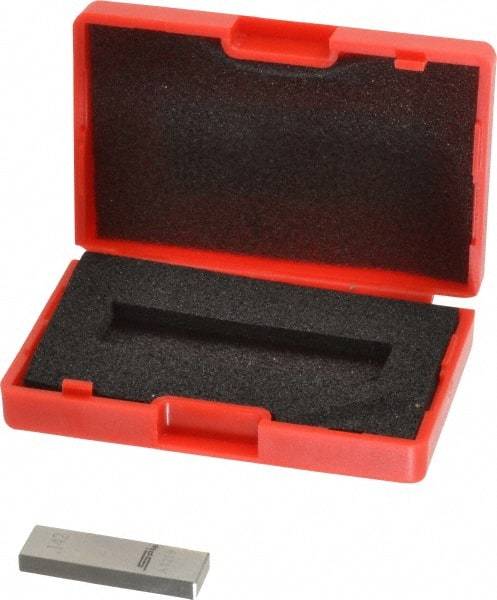 SPI - 0.142" Rectangular Steel Gage Block - Accuracy Grade 0, Includes NIST Traceability Certification - All Tool & Supply