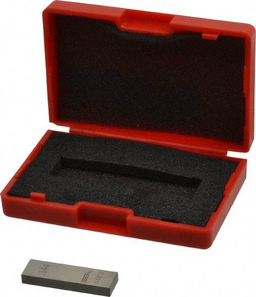 SPI - 0.144" Rectangular Steel Gage Block - Accuracy Grade 0, Includes NIST Traceability Certification - All Tool & Supply