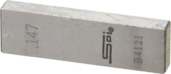 SPI - 0.147" Rectangular Steel Gage Block - Accuracy Grade 0, Includes NIST Traceability Certification - All Tool & Supply