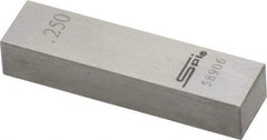 SPI - 0.25" Rectangular Steel Gage Block - Accuracy Grade 0, Includes NIST Traceability Certification - All Tool & Supply