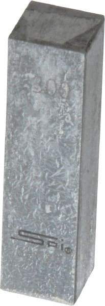 SPI - 0.3" Rectangular Steel Gage Block - Accuracy Grade 0, Includes NIST Traceability Certification - All Tool & Supply