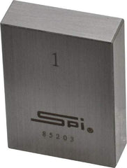 SPI - 1" Rectangular Steel Gage Block - Accuracy Grade 0, Includes NIST Traceability Certification - All Tool & Supply