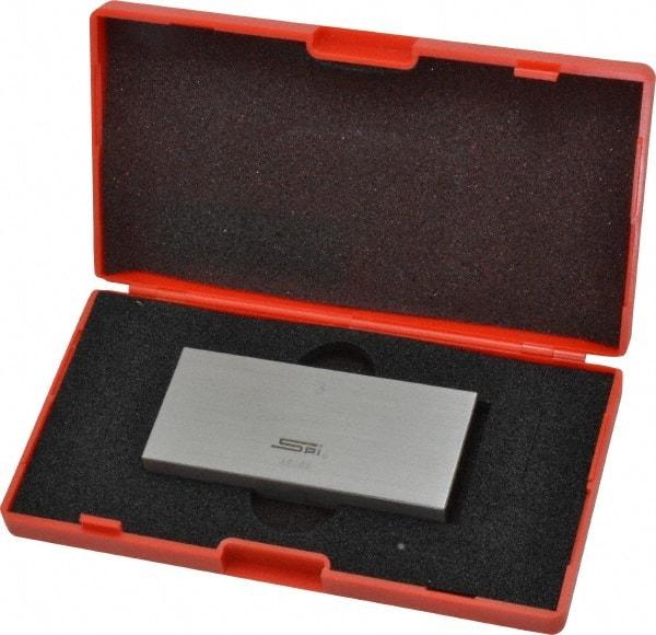 SPI - 3" Rectangular Steel Gage Block - Accuracy Grade 0, Includes NIST Traceability Certification - All Tool & Supply