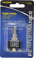 Gardner Bender - 3 Position, 12 Volt, 15 Amp, 1/2 Hole Diam, Metal Toggle Switch - On Off On Sequence, 1 Switch, Silver - All Tool & Supply