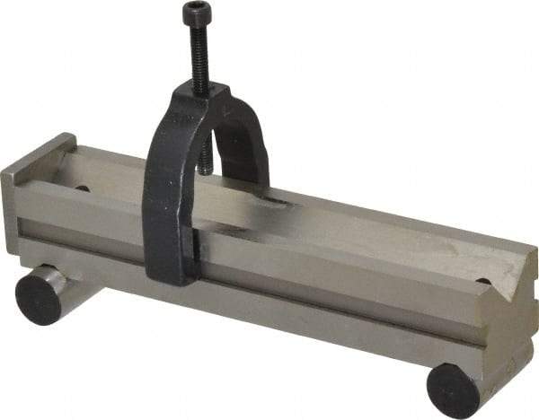 Made in USA - 1-1/4 Inch Long x 1-1/4 Inch Wide x 0.0001 Inch Parallelism, Vee Sine Bar - Includes Back Plate - All Tool & Supply