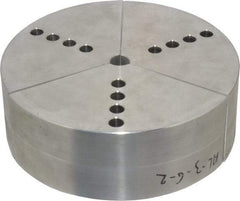 Northfield - 6" & Up Chuck Capacity, Northfield Air Style Attachment, Round Soft Lathe Chuck Jaw - 3 Jaws, Aluminum, 5.92" Wide x 2" High - All Tool & Supply