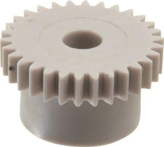 Made in USA - 48 Pitch, 5/8" Pitch Diam, 0.667" OD, 30 Tooth Spur Gear - 1/8" Face Width, 5/32" Bore Diam, 1/2" Hub Diam, 20° Pressure Angle, Acetal - All Tool & Supply